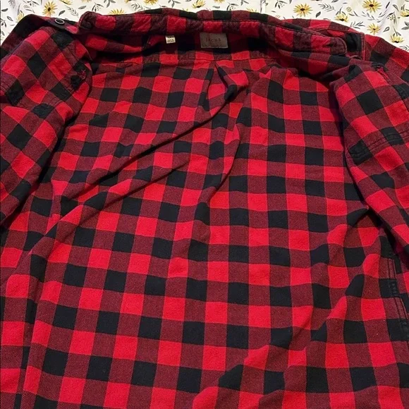 Jachs Red and Black Heavyweight Plaid Men's Flannel - Picture 7 of 8
